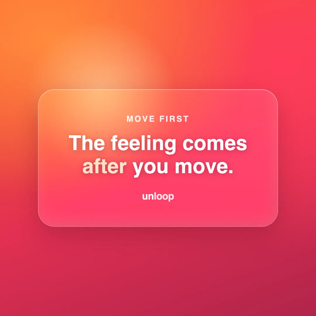 Move-first quote card, Unloop (Web sample screen)