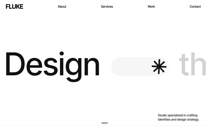 Design studio landing, Fluke (Web sample screen)