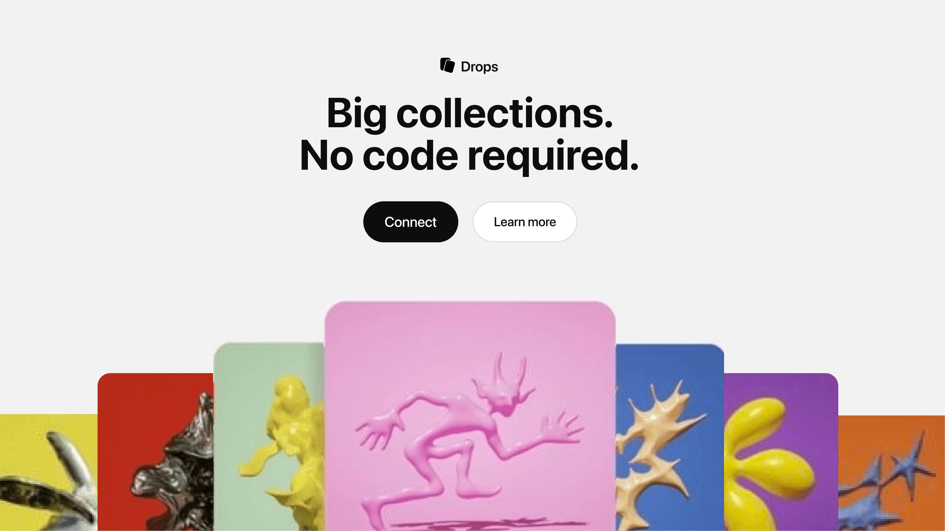 Product announcement, Drops sample Web screen