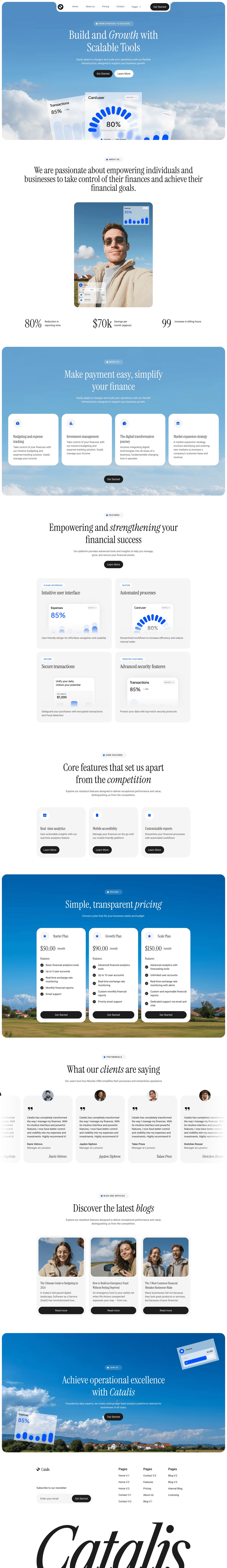 Landing page, Catalis — full-page Web capture