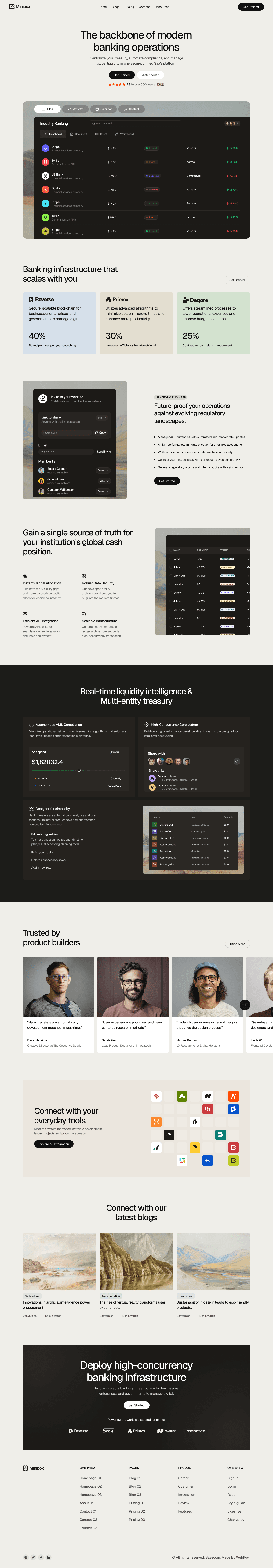 Landing page, Minibox — full-page Web capture