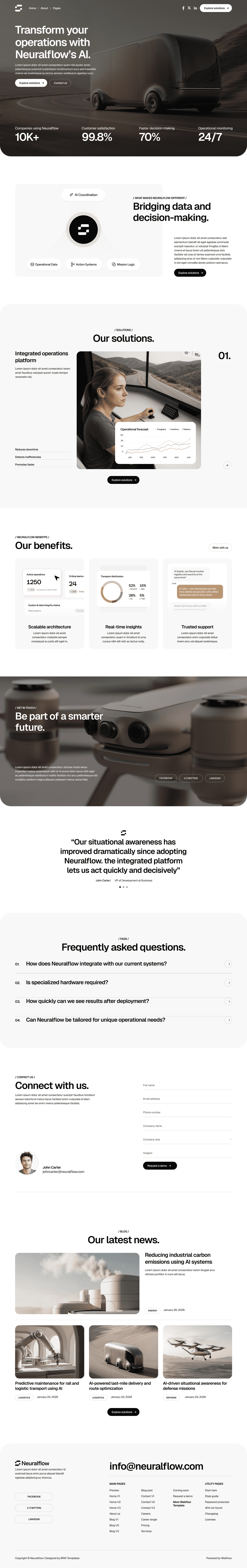 Landing page, Neuraflow — full-page Web capture